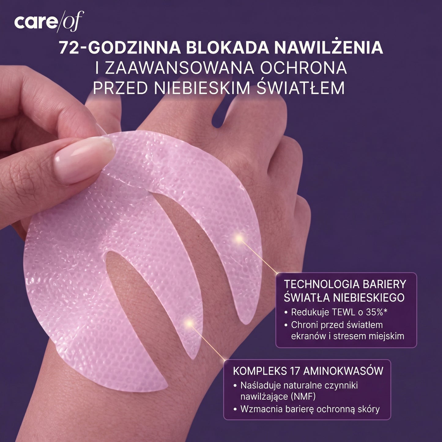 Maska pod oczy z bio-kolagenem, kompleksem peptydów i witaminą C