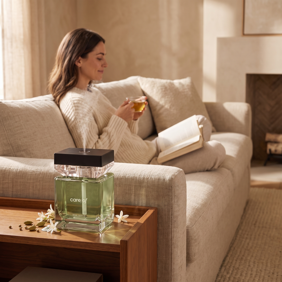 Diffuser in a cozy living room